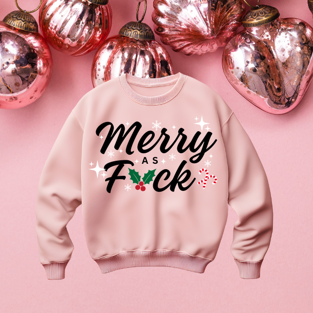 Merry As F*ck Holiday Sweater/Hoodie