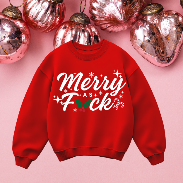 Merry As F*ck Holiday Sweater/Hoodie
